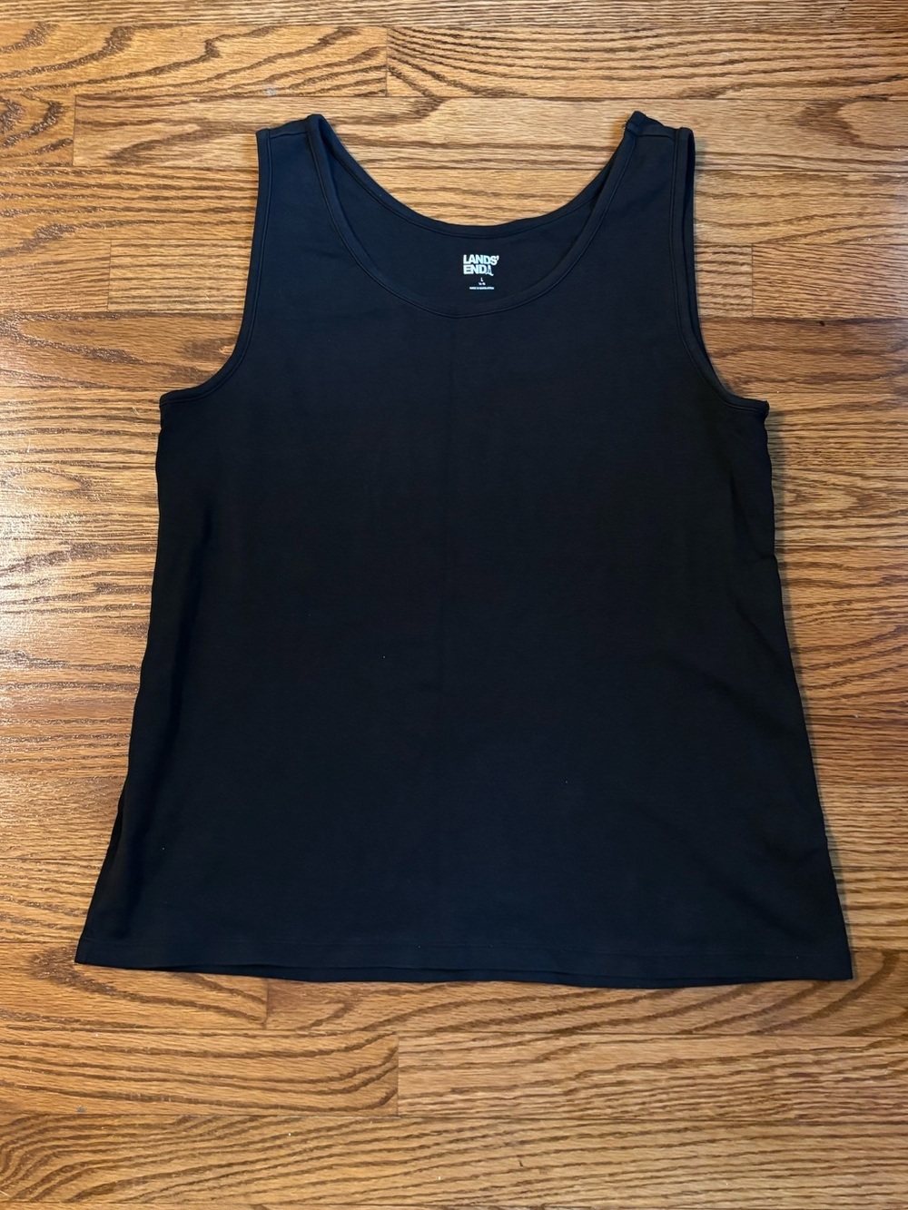 Lands' End Women's Navy Sleeveless Tank Top Size Large Classic Layering Top